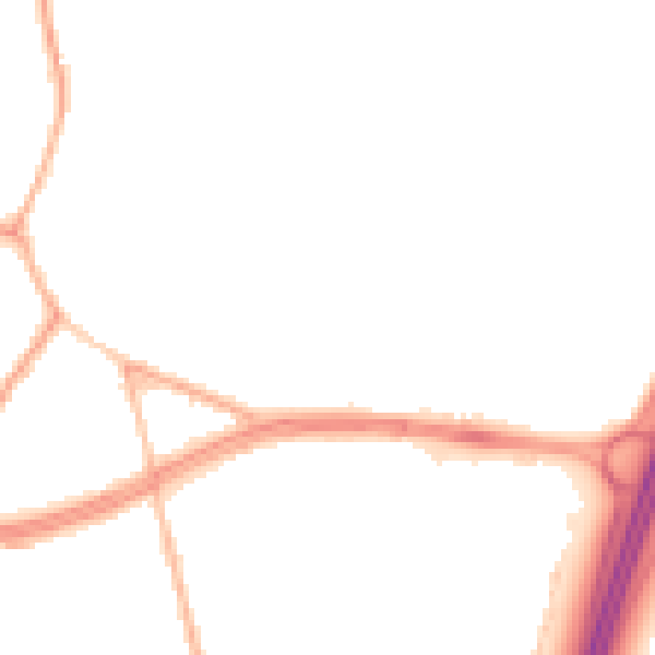 Night-time road noise heatmap for S66 2XS