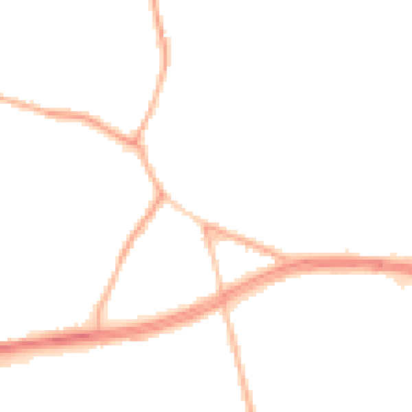 Night-time road noise heatmap for S66 2YG