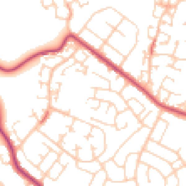 Daytime road noise heatmap for S66 3PS