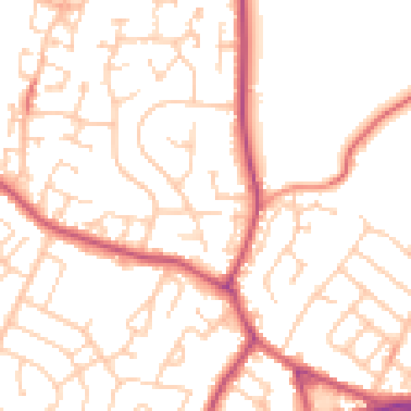 Daytime road noise heatmap for S66 3QF
