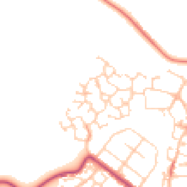 Daytime road noise heatmap for S66 3QN