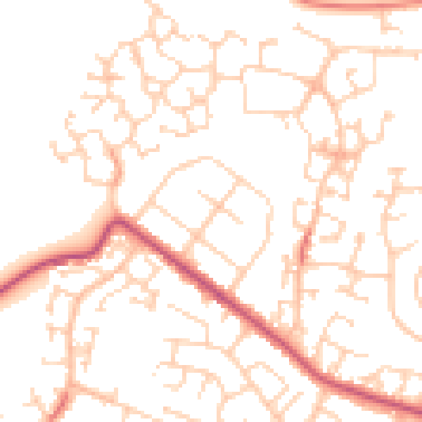 Daytime road noise heatmap for S66 3RA