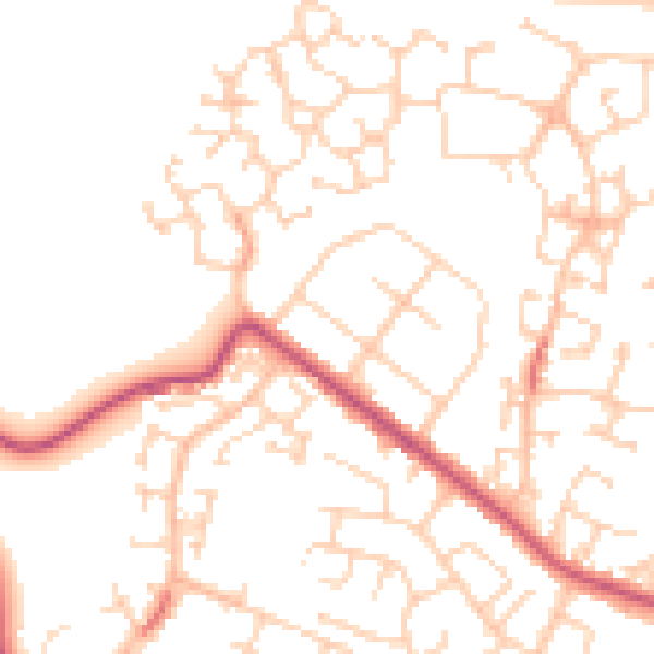 Daytime road noise heatmap for S66 3RG
