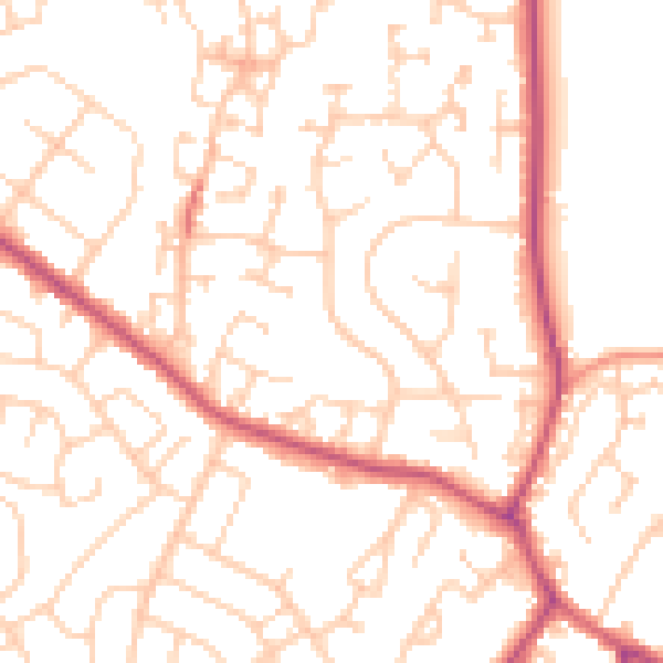 Daytime road noise heatmap for S66 3RN