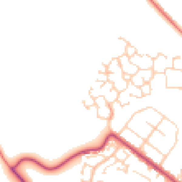 Daytime road noise heatmap for S66 3RY