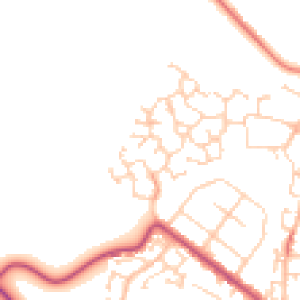 Daytime road noise heatmap for S66 3SA