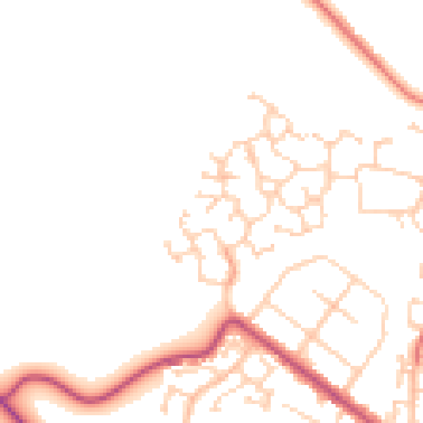 Daytime road noise heatmap for S66 3SG