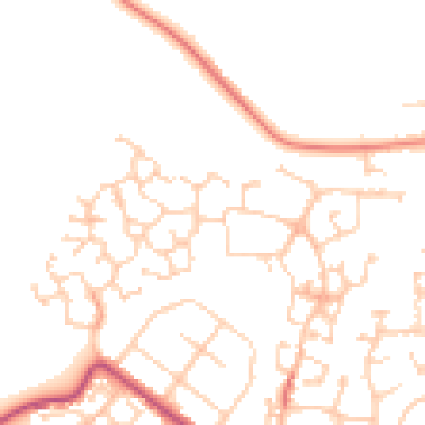 Daytime road noise heatmap for S66 3XH