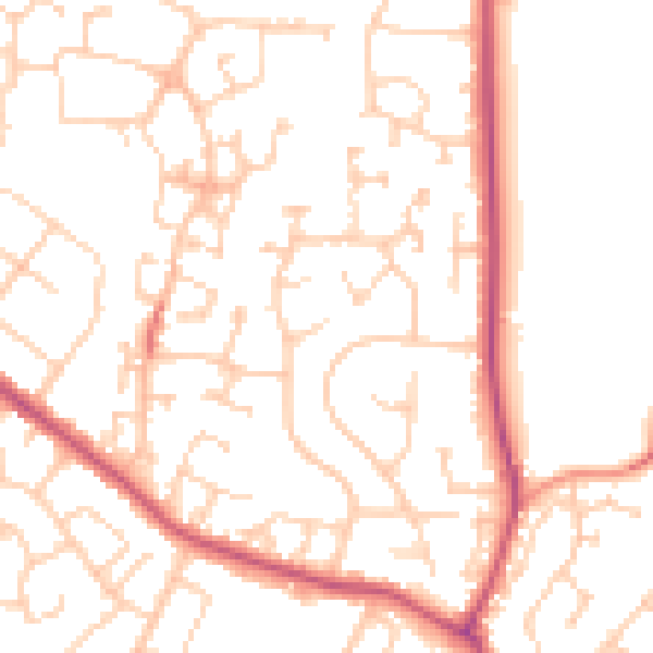 Daytime road noise heatmap for S66 3XT