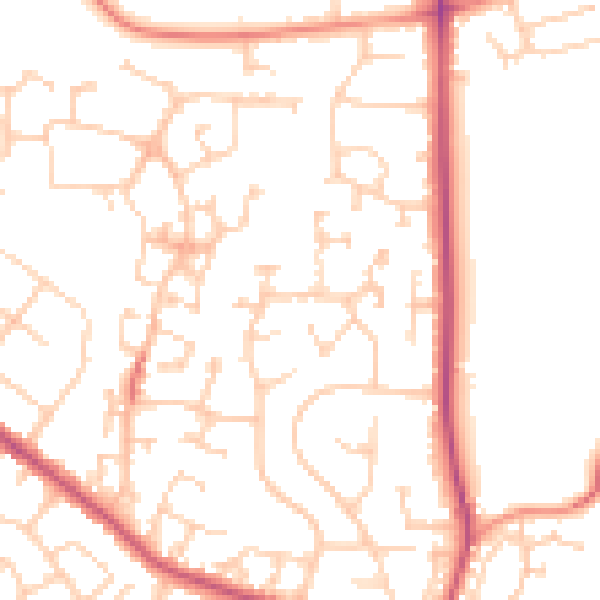Daytime road noise heatmap for S66 3XY