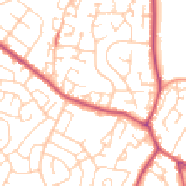 Daytime road noise heatmap for S66 3YD