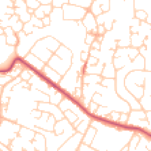 Daytime road noise heatmap for S66 3YS