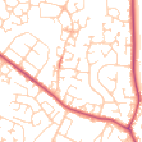 Daytime road noise heatmap for S66 3YW