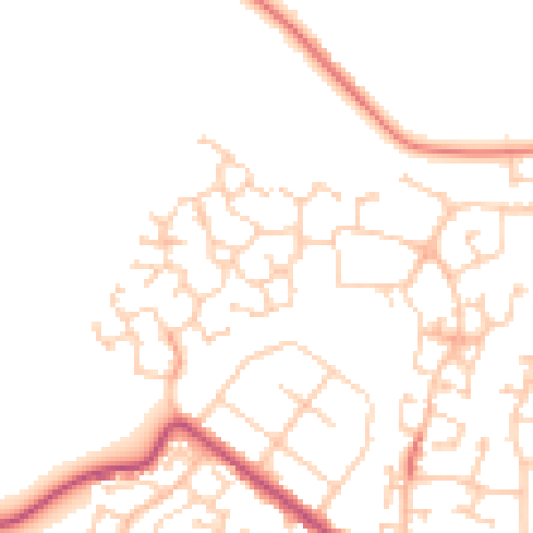 Daytime road noise heatmap for S66 3YZ