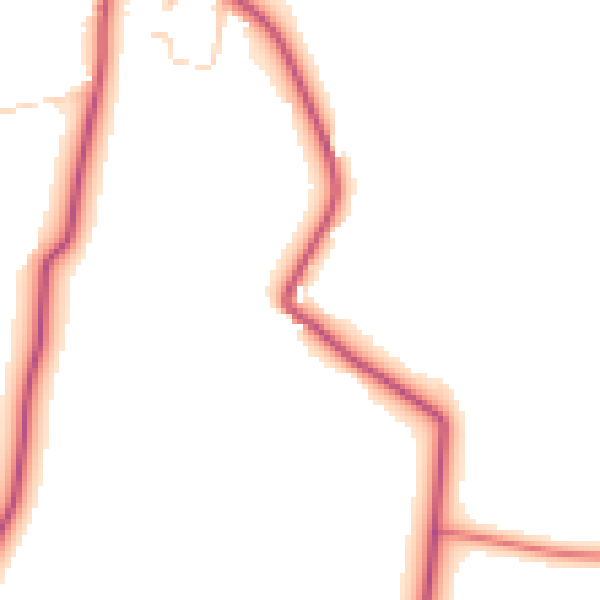 Daytime road noise heatmap for S66 7AB