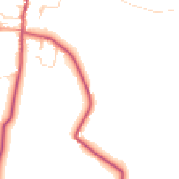 Daytime road noise heatmap for S66 7AE