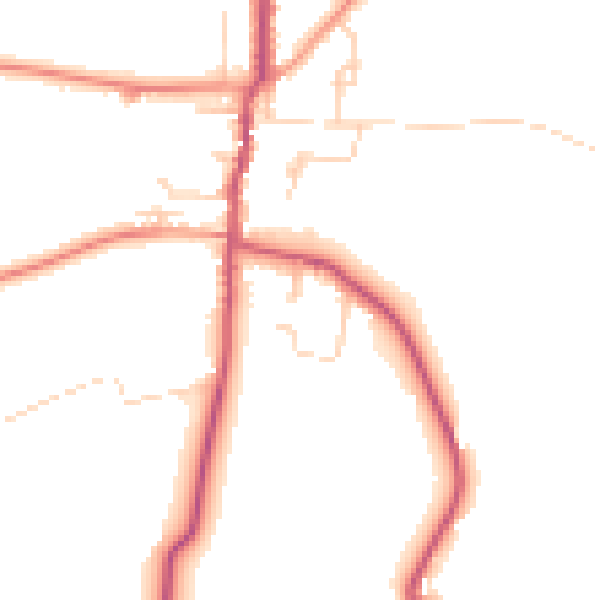 Daytime road noise heatmap for S66 7AF