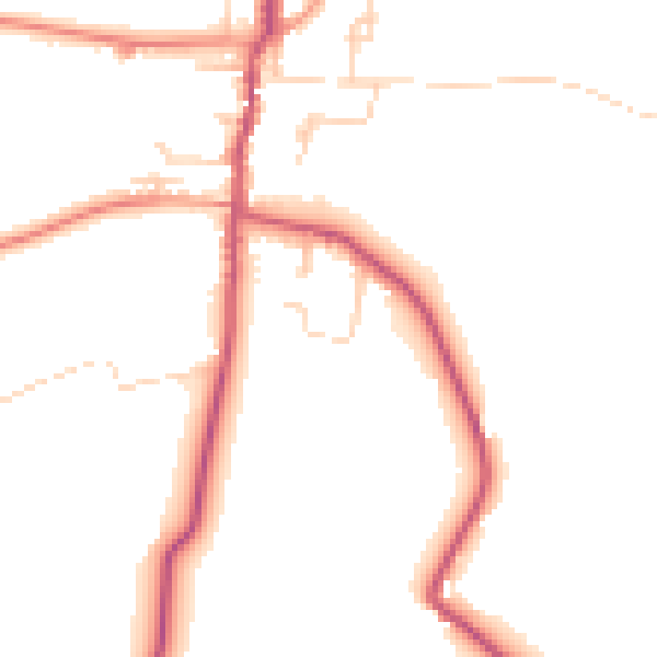 Daytime road noise heatmap for S66 7AG