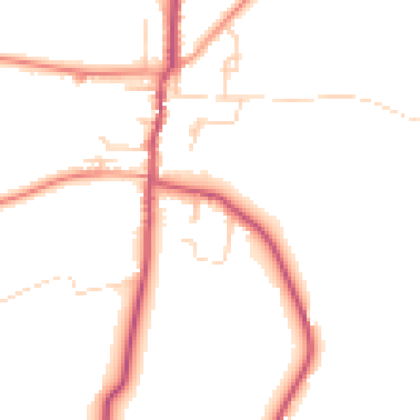 Daytime road noise heatmap for S66 7AH