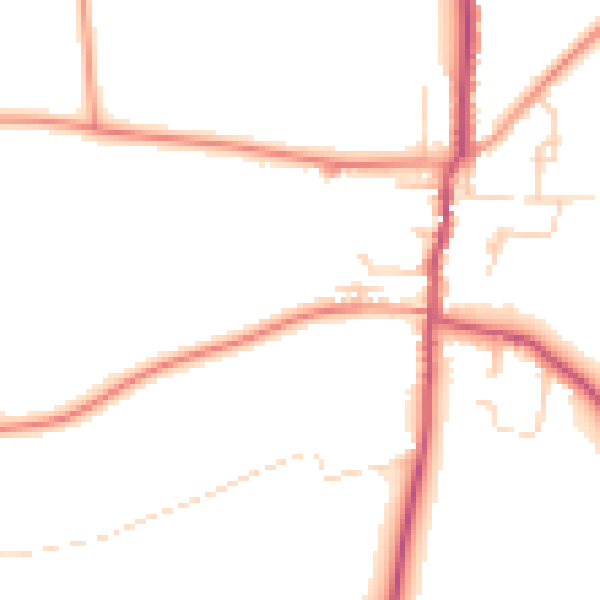 Daytime road noise heatmap for S66 7AJ
