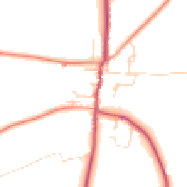 Daytime road noise heatmap for S66 7AL