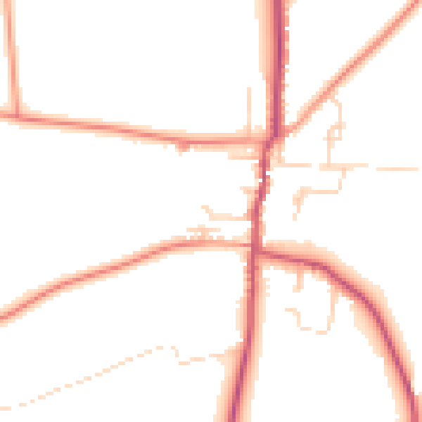 Daytime road noise heatmap for S66 7AN
