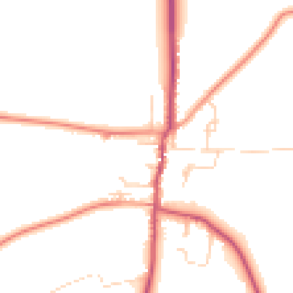 Daytime road noise heatmap for S66 7AR