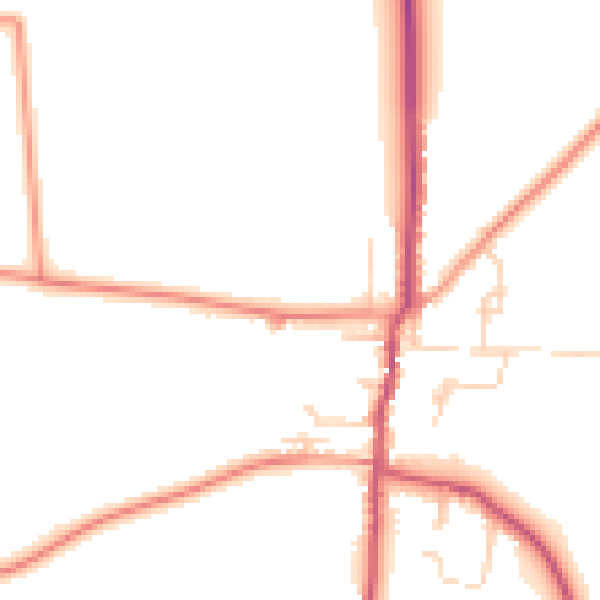 Daytime road noise heatmap for S66 7AS