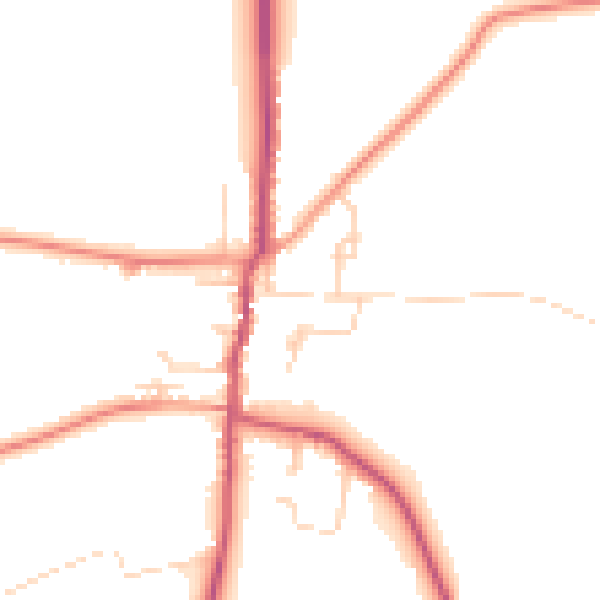 Daytime road noise heatmap for S66 7AX