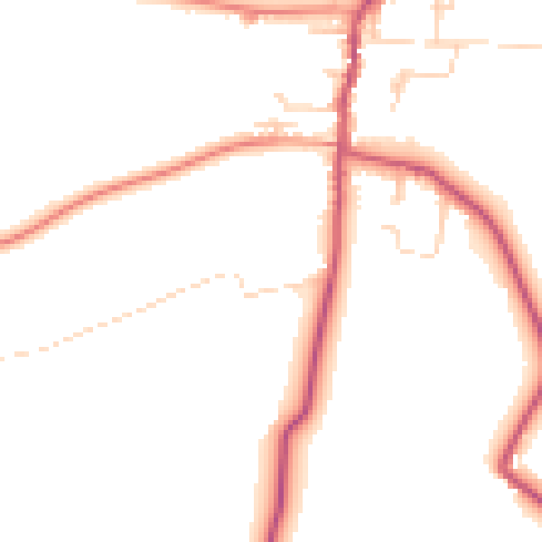 Daytime road noise heatmap for S66 7AY