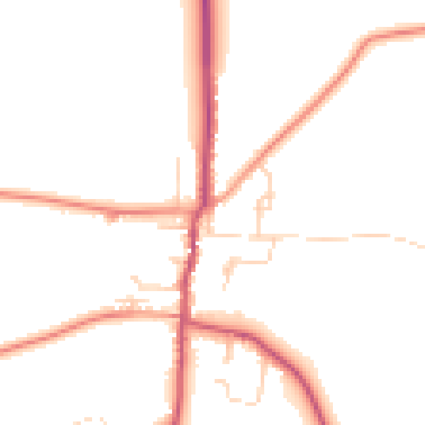 Daytime road noise heatmap for S66 7BA