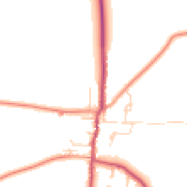 Daytime road noise heatmap for S66 7BT