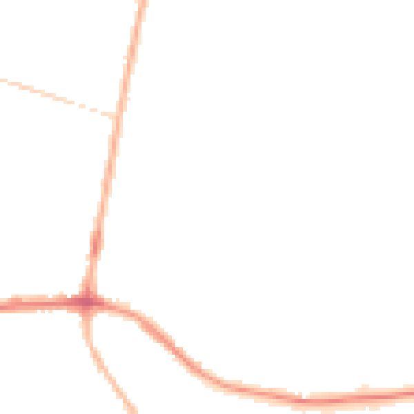 Night-time road noise heatmap for S66 7DX