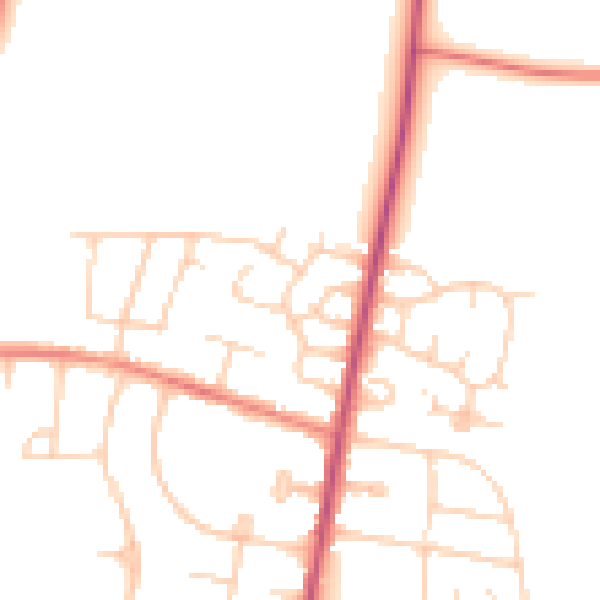 Daytime road noise heatmap for S66 7DZ