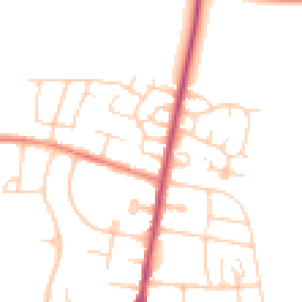 Daytime road noise heatmap for S66 7EA