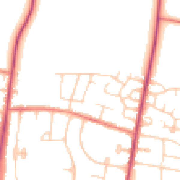 Daytime road noise heatmap for S66 7ES