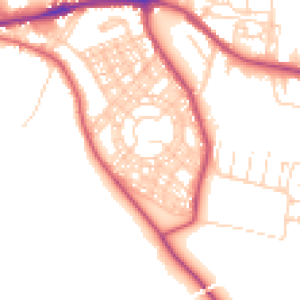 Daytime road noise heatmap for S66 7FL