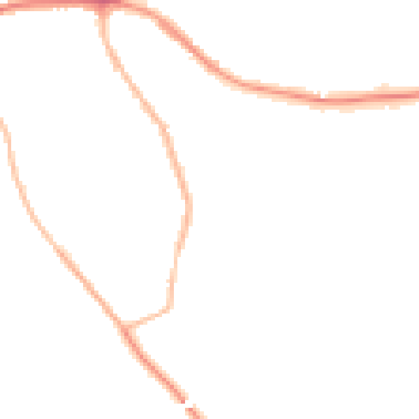 Night-time road noise heatmap for S66 7JW