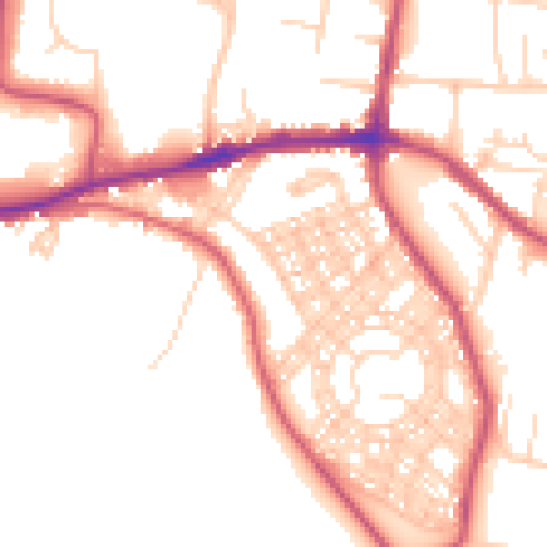 Daytime road noise heatmap for S66 7LP