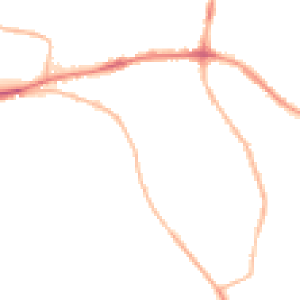 Night-time road noise heatmap for S66 7LQ