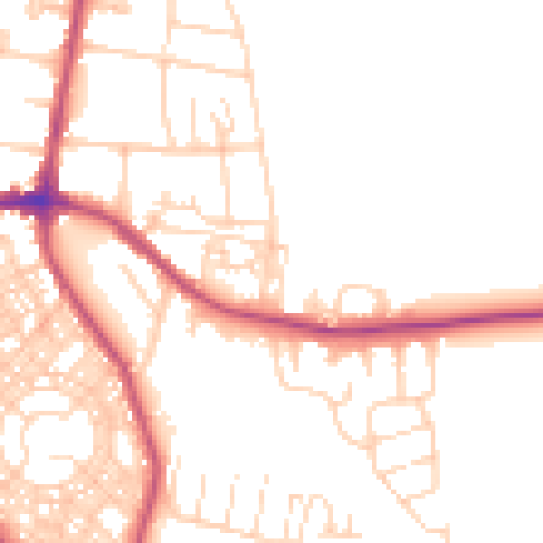 Daytime road noise heatmap for S66 7PF