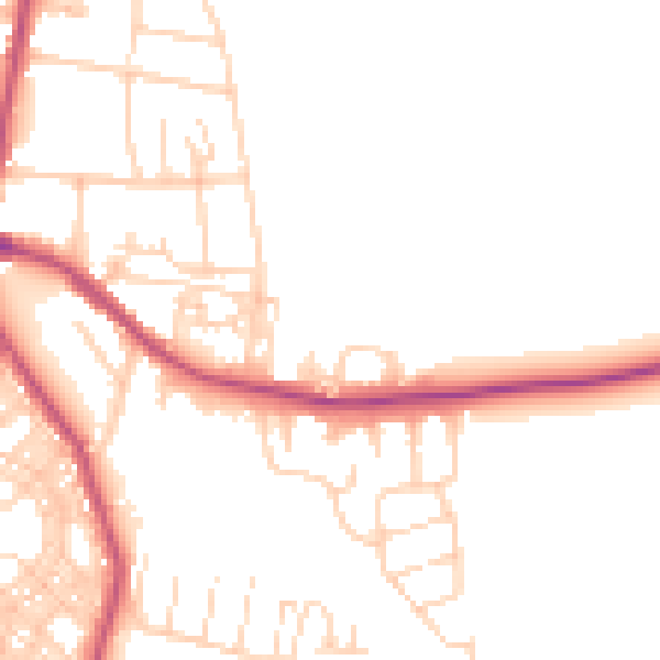 Daytime road noise heatmap for S66 7SH