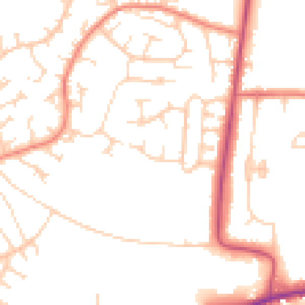 Daytime road noise heatmap for S66 8AP