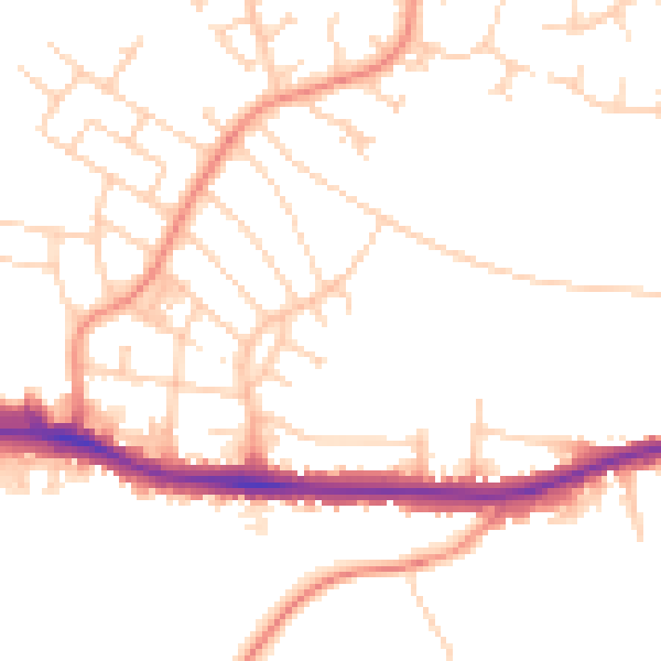 Daytime road noise heatmap for S66 8AX