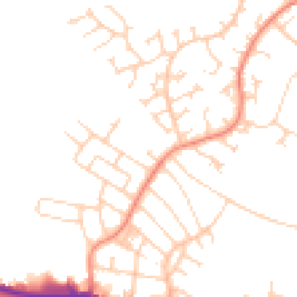 Daytime road noise heatmap for S66 8BB
