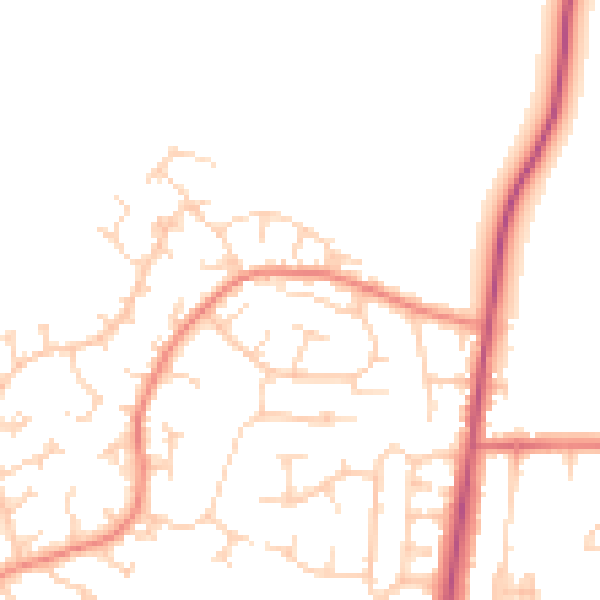 Daytime road noise heatmap for S66 8BL