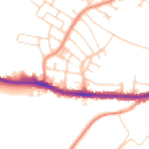 Daytime road noise heatmap for S66 8DB