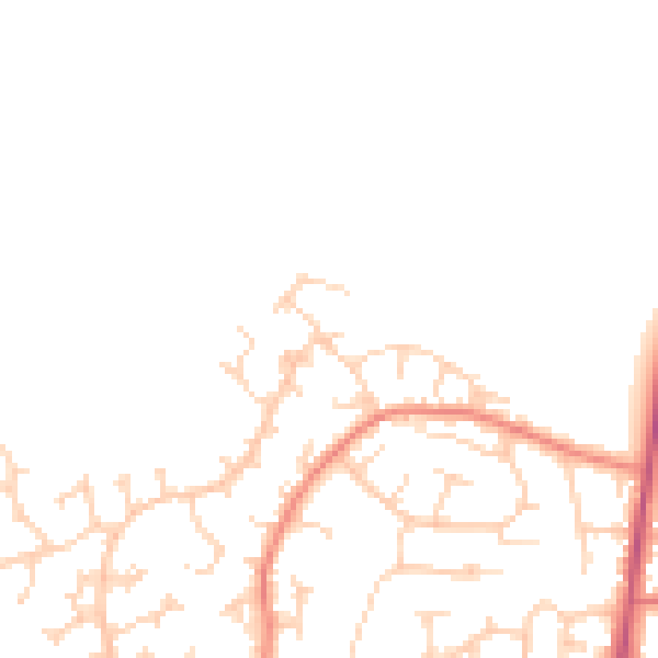 Daytime road noise heatmap for S66 8EH