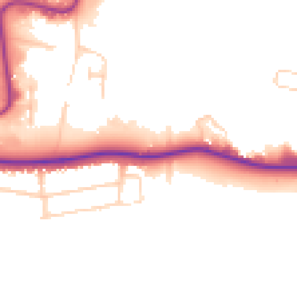 Daytime road noise heatmap for S66 8EU