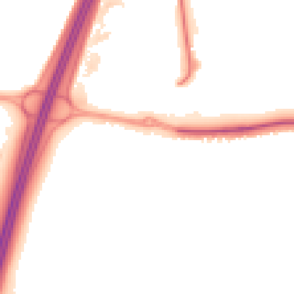 Night-time road noise heatmap for S66 8EZ